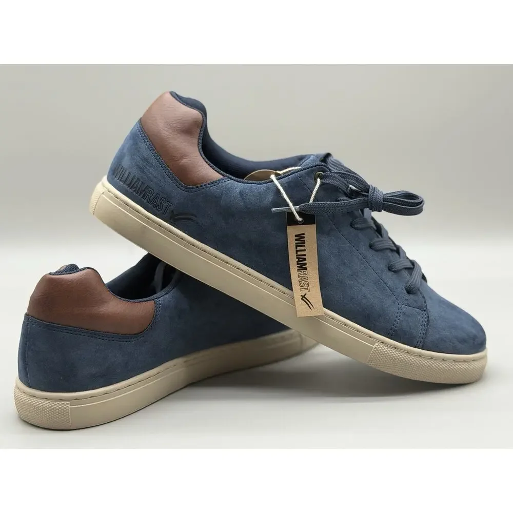 William Rast Luke Men’s 10M Blue Faux Suede Low Top Casual Sneakers New